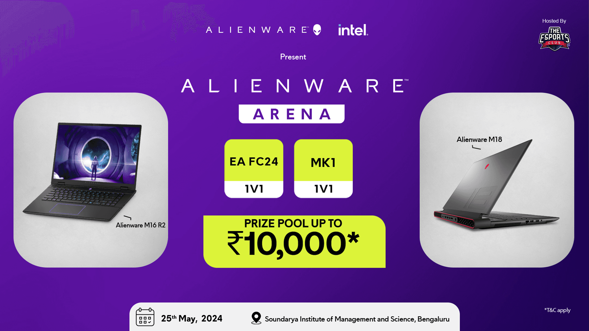 Alienware Arena - Soundarya Institute of Management and Science, Bengaluru banner
