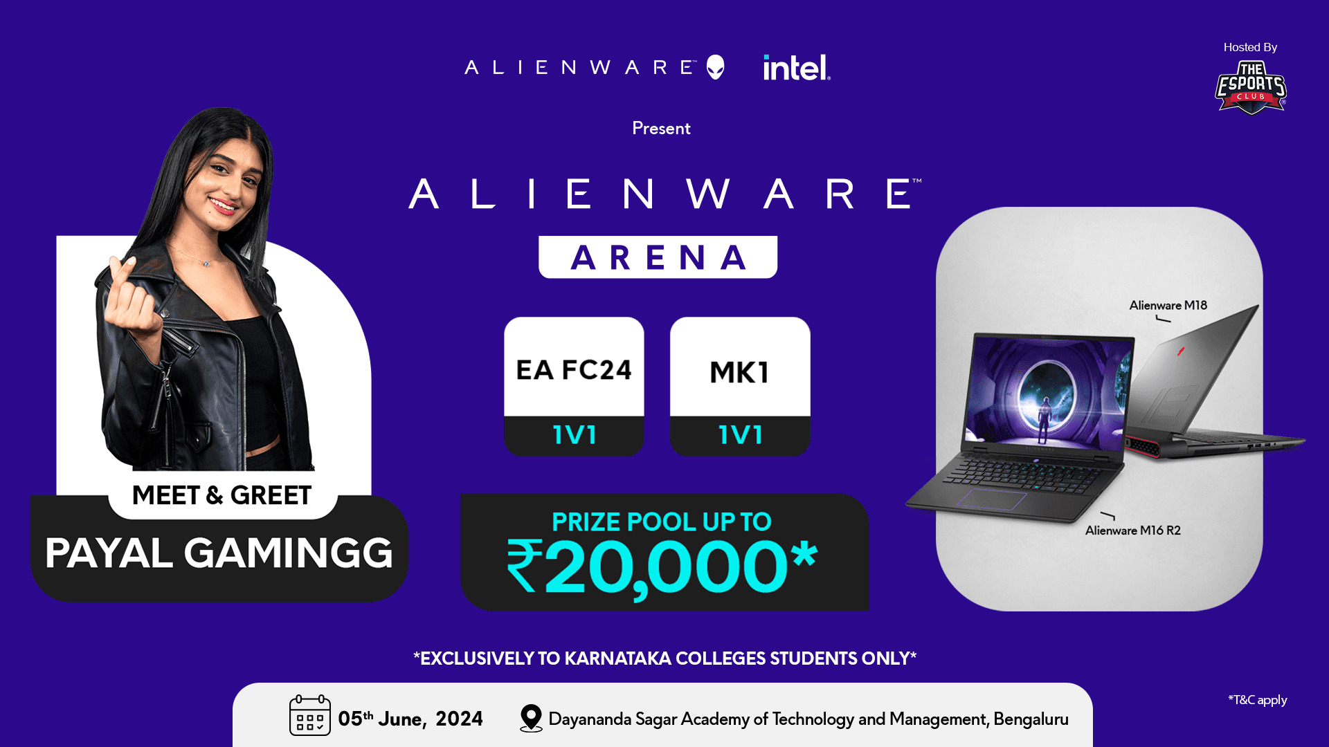 Alienware Arena - Dayananda Sagar Academy of Technology and Management, Bengaluru banner
