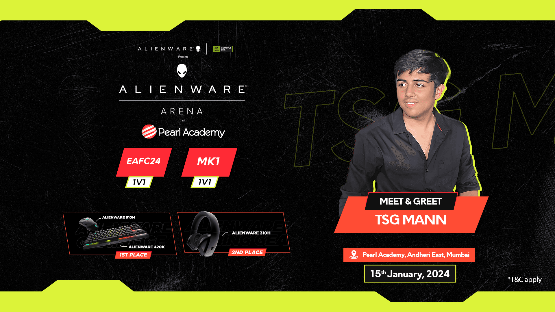 Alienware & Intel Presents Alienware Arena - Pearl Academy, Mumbai banner