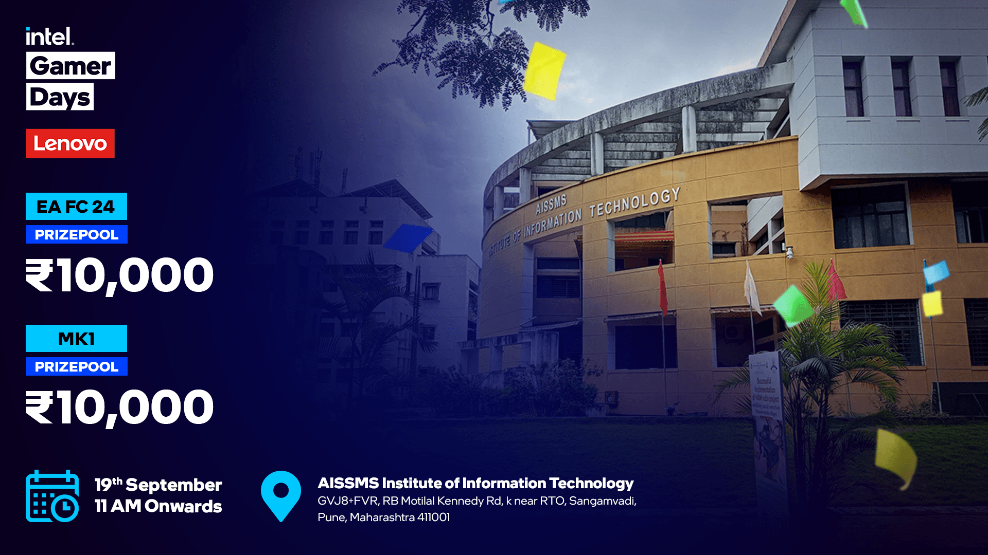 Intel Gamer Days - Lenovo, AISSMS Institute of Information Technology  banner