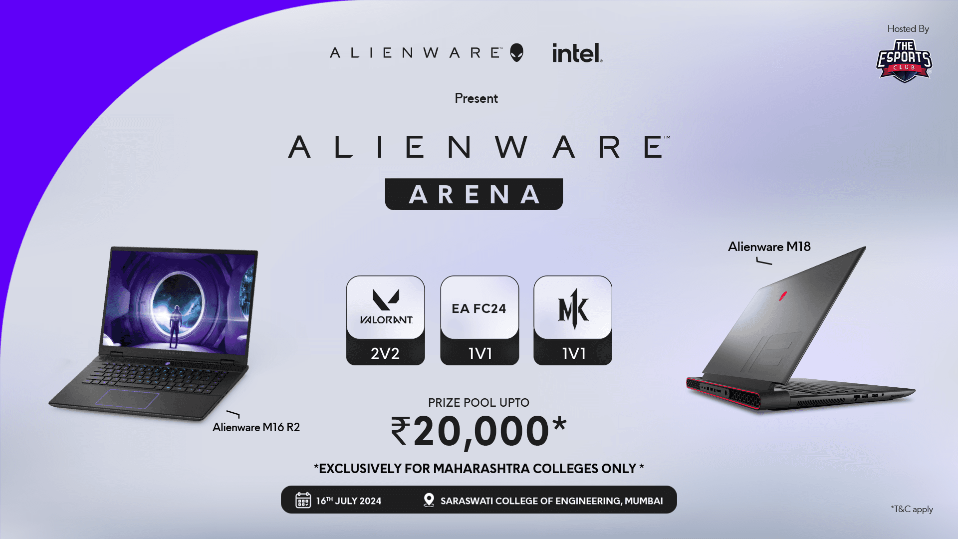 Alienware Arena - Saraswati College of Engineering, Mumbai banner
