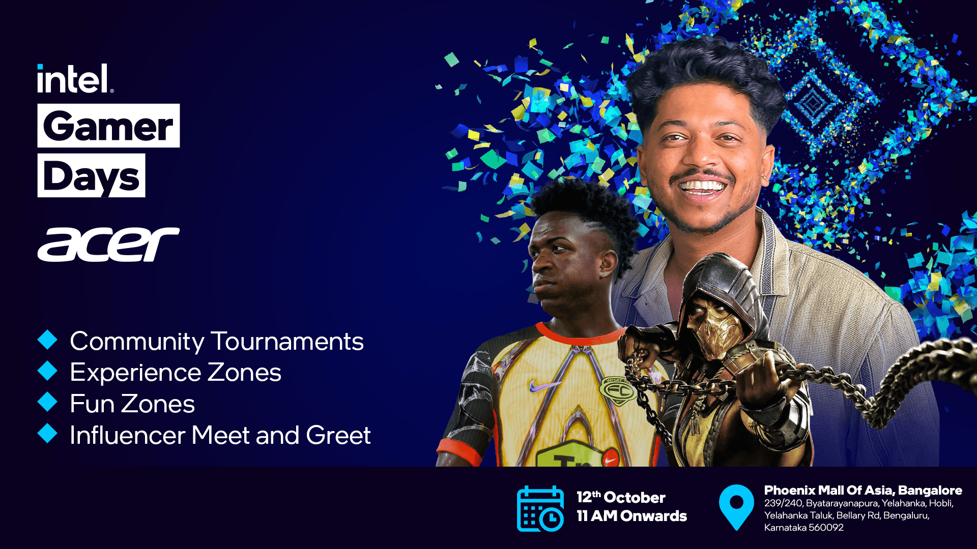 Intel Gamer Days x Acer, Phoenix Mall Of Asia, Bangalore's banner