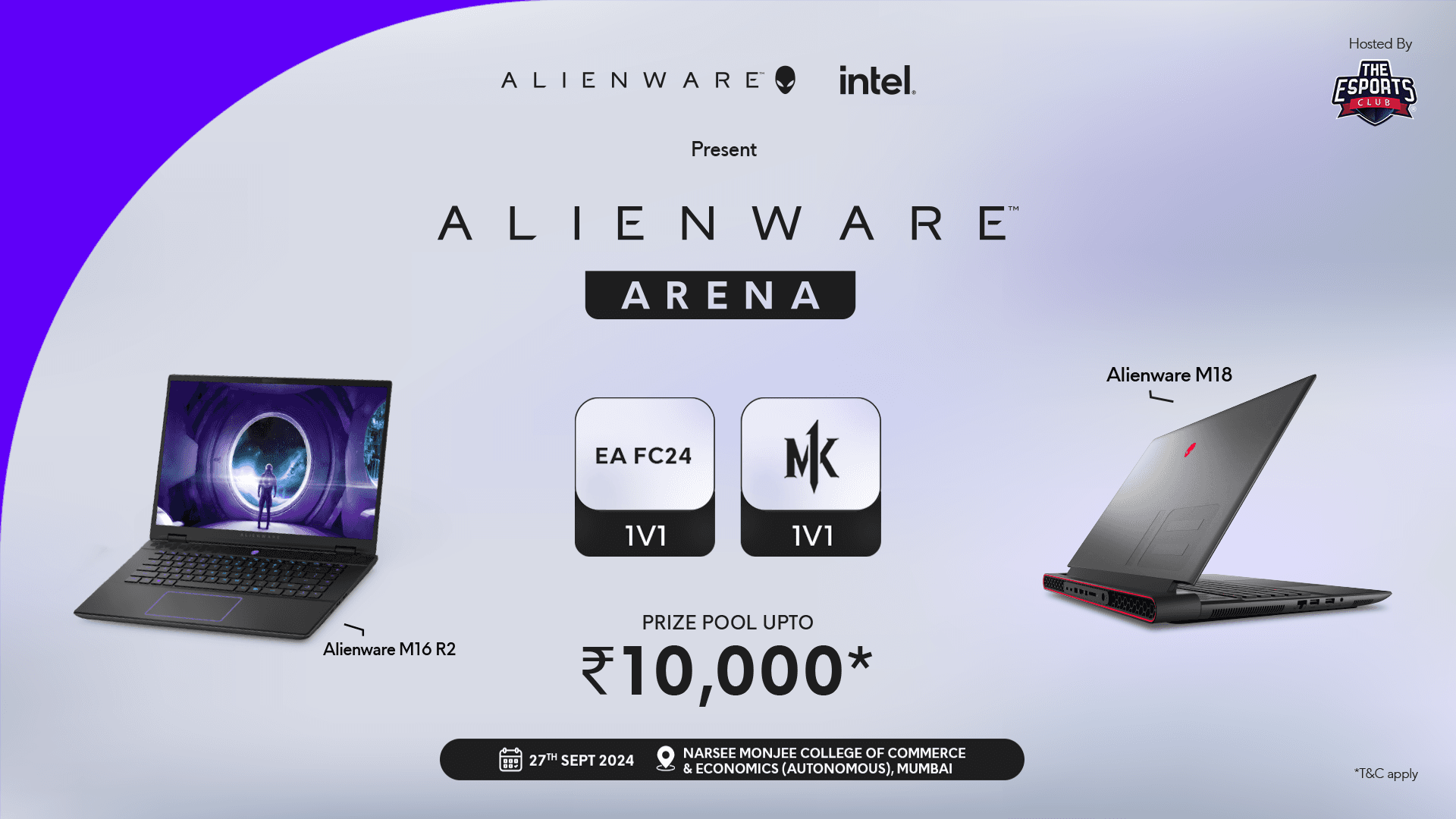 Alienware Arena - NM COLLEGE OF COMMERCE & ECONOMICS, Mumbai banner