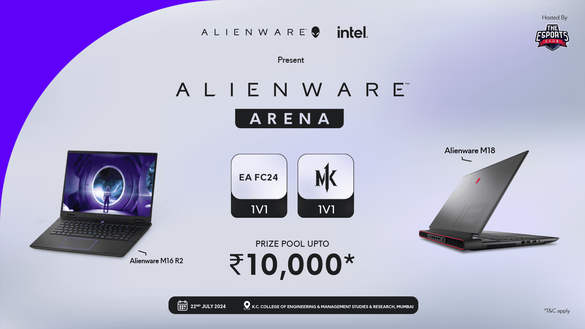 Alienware Arena - K.C. College of Engineering & Management Studies & Research, Mumbai banner